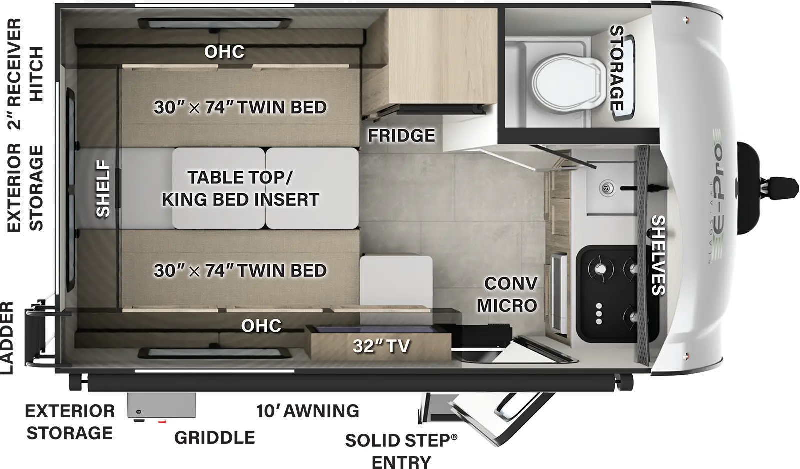 Flagstaff E Pro E15TB Floorplan